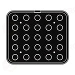 25 IMPRONTE TONDE Ø 35/32 H 25 MM - PIASTRA PER COOKMATIC 380X330 MM - PIASTRA15 - PAVONI ITALIA - PIASTRE E STAMPI