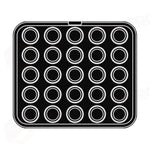 25 IMPRONTE TONDE Ø 52/37 H 20 MM - PIASTRA PER COOKMATIC 380X330 MM - PIASTRA-12 - PAVONI ITALIA - PIASTRE E STAMPI