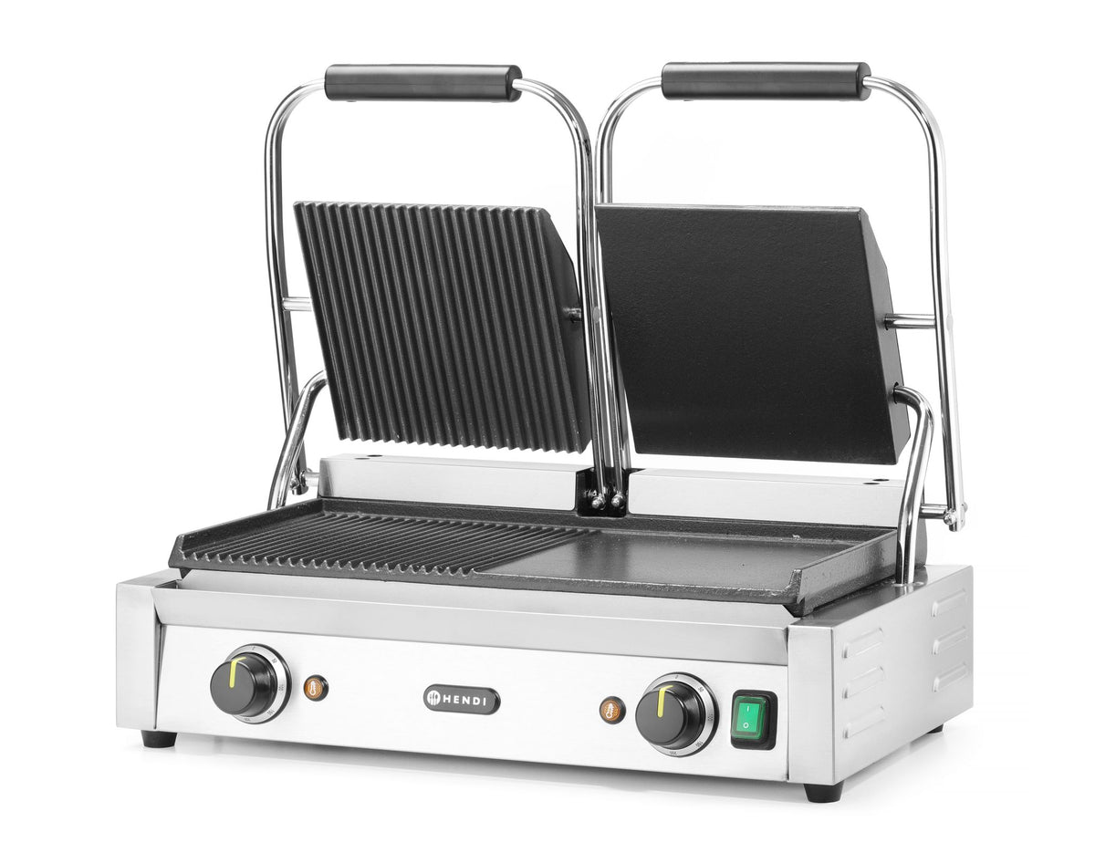PIASTRA PANINI - VERSIONE DOPPIA, HENDI, SINISTRA GRIGLIATA - DESTRA LUCIDA, 230V/3600W, 575X430X(H) - 263907