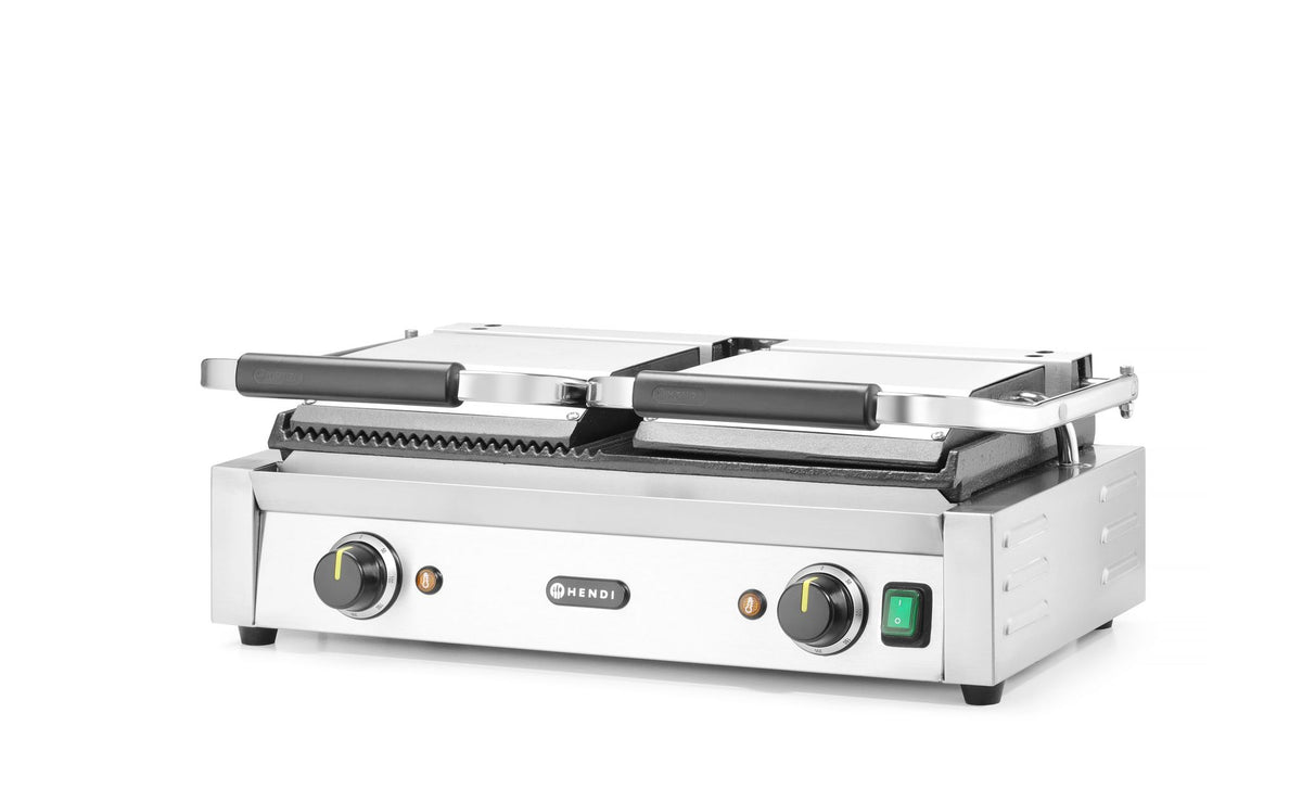 PIASTRA PANINI - VERSIONE DOPPIA, HENDI, SINISTRA GRIGLIATA - DESTRA LUCIDA, 230V/3600W, 575X430X(H) - 263907