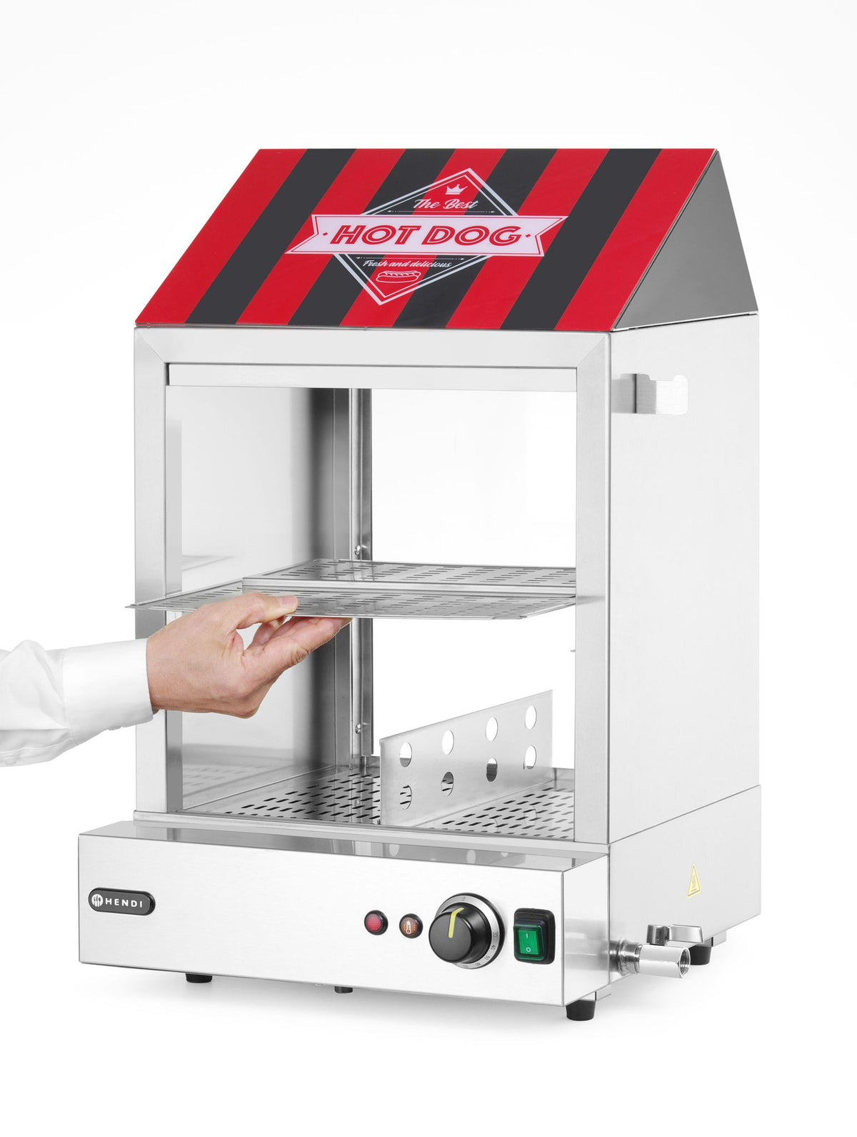 SCALDAVIVANDE PER HOT DOG, HENDI, ARGENTO, 230V/2000W, 508X445X(H)693MM - 265048