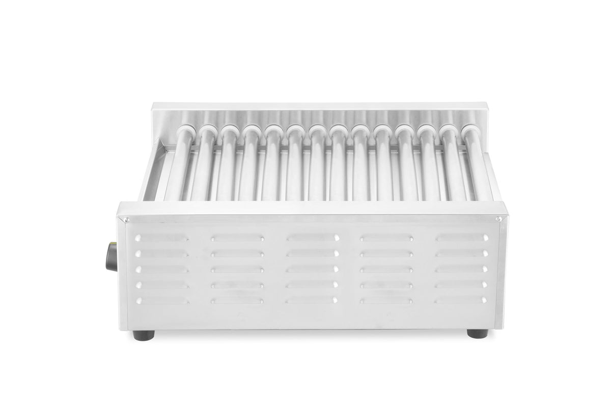 GRIGLIA PER WURSTEL A RULLI, 2 ZONE, HENDI, ARGENTO, 230V/980W, 566X527X(H)192MM, RETTANGOLARE - 268827