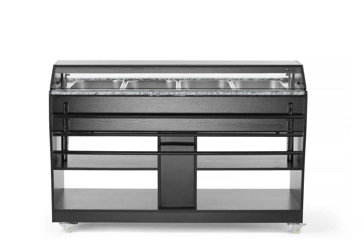 BUFFET RISCALDATO, HENDI, GN 1/1, BIANCO, 1490X765X(H)1370MM - 274194