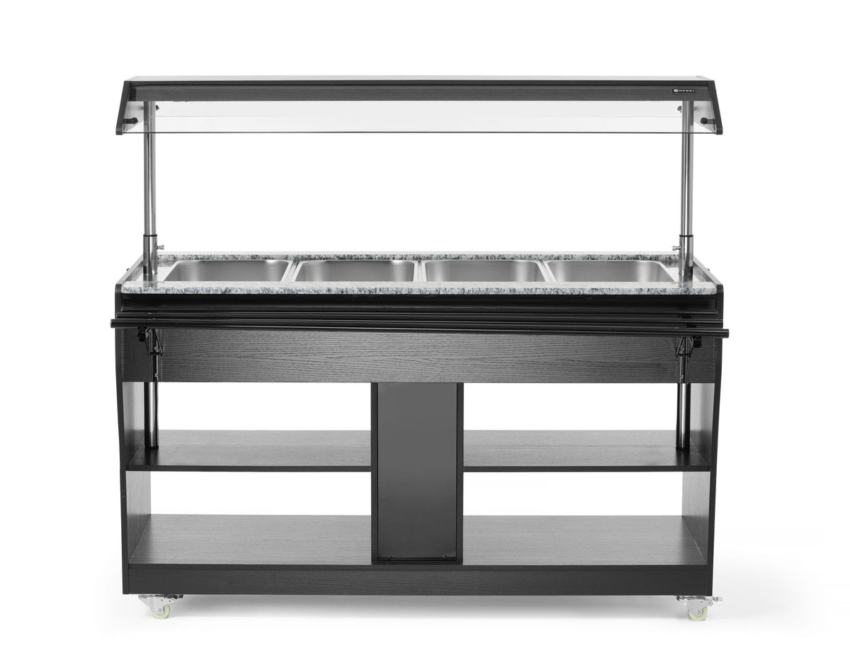 BUFFET RISCALDATO, HENDI, GN 1/1, BIANCO, 1490X765X(H)1370MM - 274194