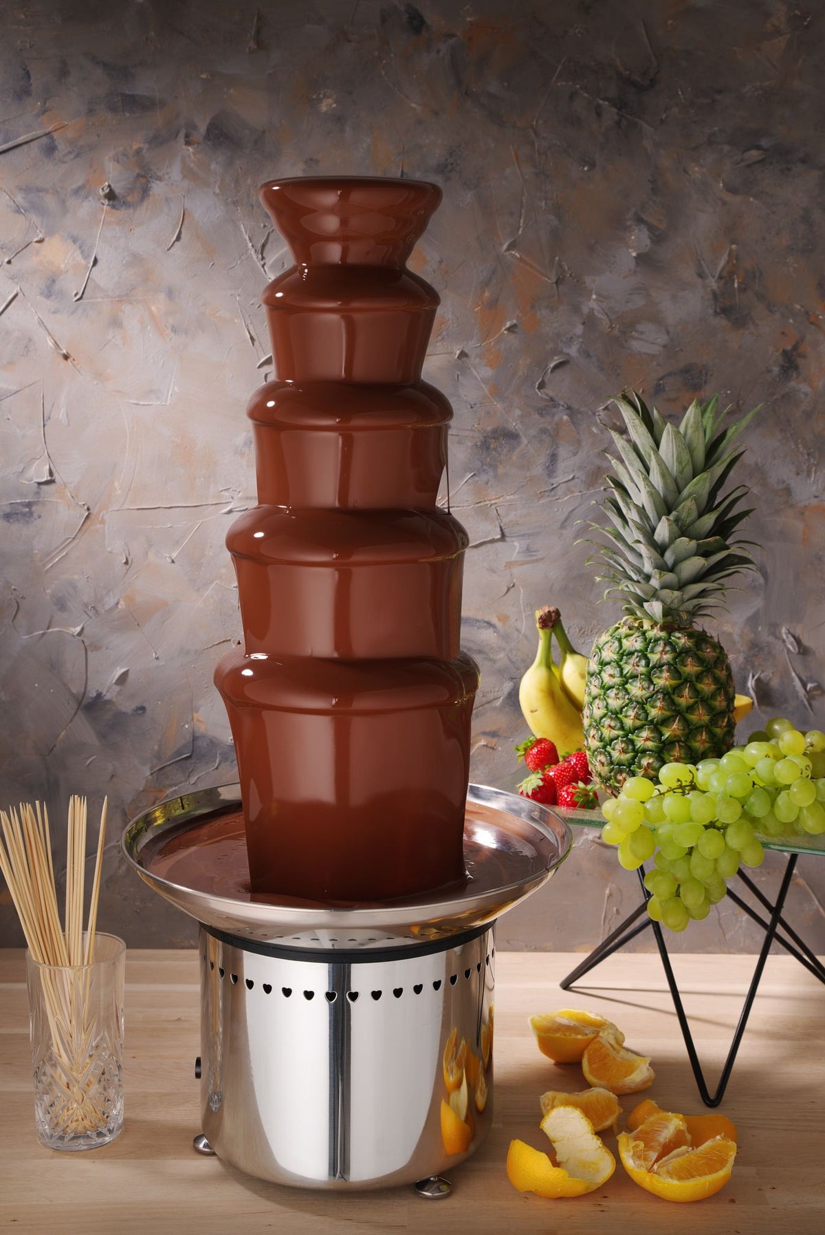 FONTANA DI CIOCCOLATA A 5 LIVELLI, HENDI, 230V/265W, Ø332X(H)709MM - 274156