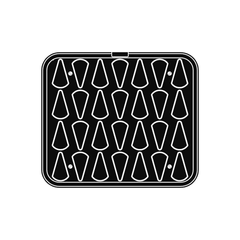 28 IMPRONTE TRIANGOLO 70X40/67X37 H 25 MM - PIASTRA PER COOKMATIC 380X330 MM - PIASTRA19 - PAVONI ITALIA - PIASTRE