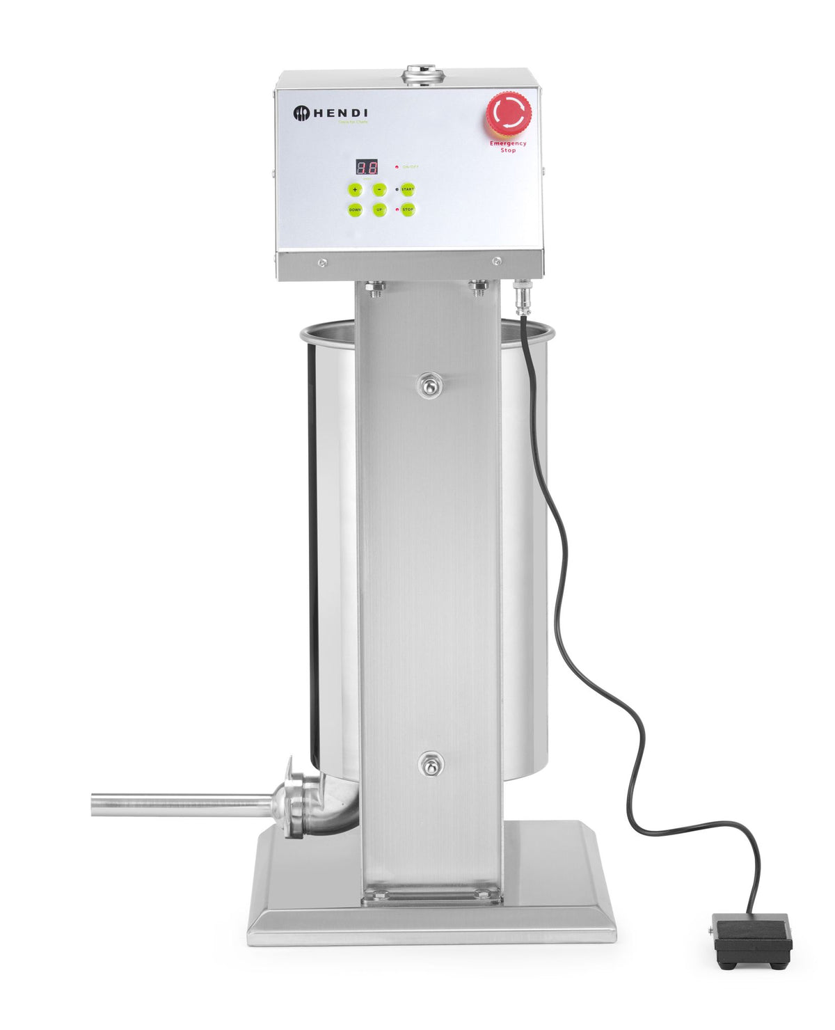 MACCHINA PER RIEMPIRE SALSICCE, ELETTRICA, HENDI, 15L, 230V/60W, 450X350X(H)750MM - 282083