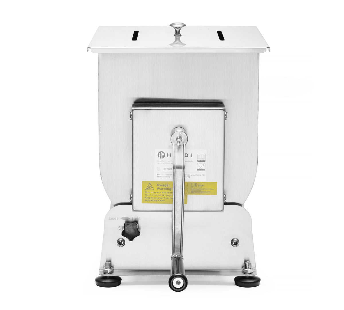 MISCELATORE PER CARNE CON VASCA RIBALTABILE, HENDI, 20L, 285X550X(H)385MM - 282281