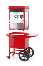 MACCHINA PER POPCORN CON CARRELLO, HENDI, ROSSO, 220-240V/1155W, 940X510X(H)1553MM - 282830