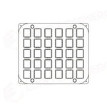 30 IMPRONTE CILINDRO Ø 32 MM H 40 MM - PIASTRA PER COOKMATIC 380X330 MM - PIASTRACHOUX02 - PAVONI ITALIA - PIASTRE