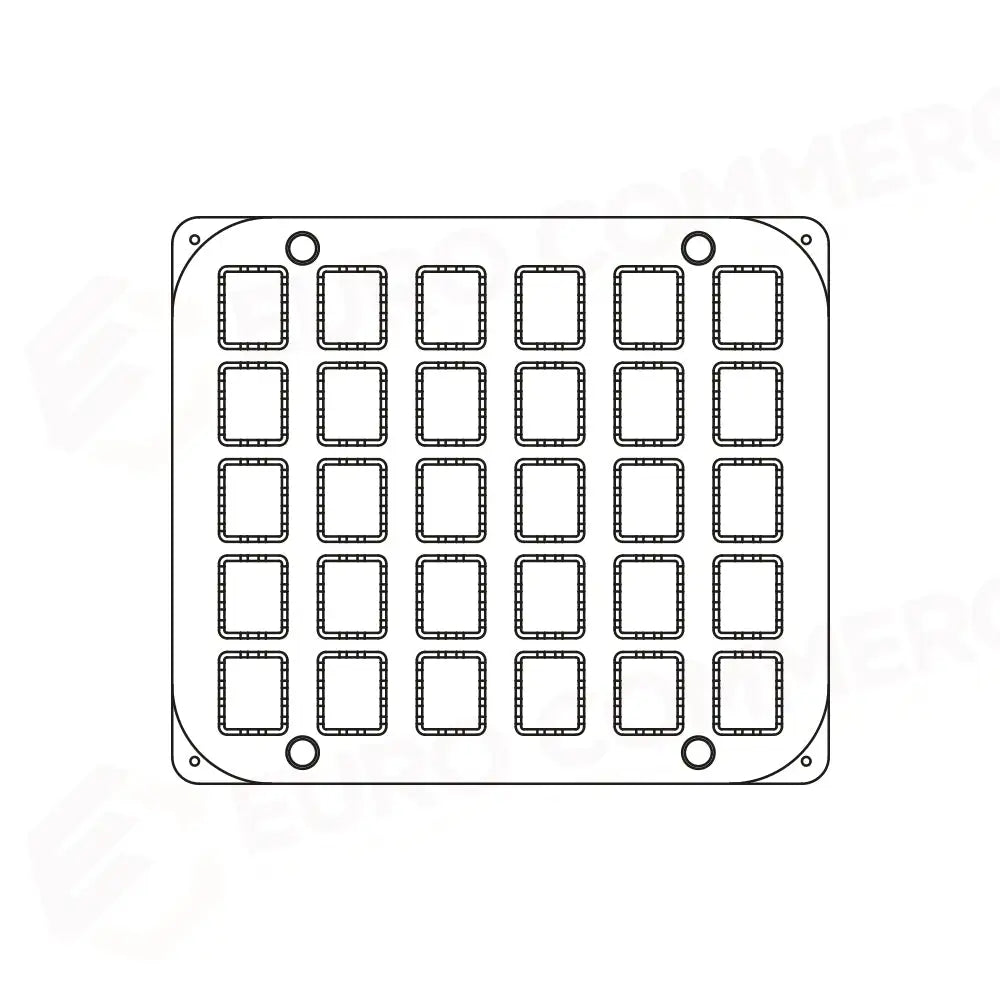 30 IMPRONTE CILINDRO Ø 32 MM H 40 MM - PIASTRA PER COOKMATIC 380X330 MM - PIASTRACHOUX02 - PAVONI ITALIA - PIASTRE
