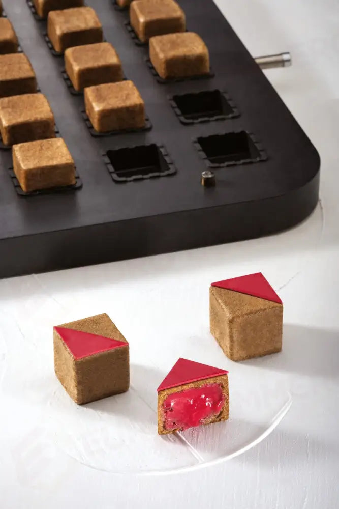 30 IMPRONTE CUBO 32X32 H 32 MM - PIASTRA PER COOKMATIC 380X330 MM - PIASTRACHOUX01 - PAVONI ITALIA - PIASTRE E STAMPI