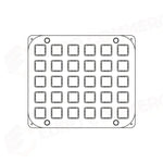 30 IMPRONTE CUBO 32X32 H 32 MM - PIASTRA PER COOKMATIC 380X330 MM - PIASTRACHOUX01 - PAVONI ITALIA - PIASTRE E STAMPI