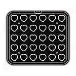 30 IMPRONTE CUORE 40X38/37X35 H 17 MM - PIASTRA PER COOKMATIC 380X330 MM - PIASTRA60 - PAVONI ITALIA - PIASTRE E STAMPI