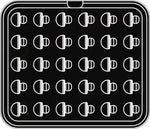 30 IMPRONTE FUNGO 40X35 H 17 MM - PIASTRA PER COOKMATIC 380X330 MM - PIASTRA-Y - PAVONI ITALIA - PIASTRE E STAMPI