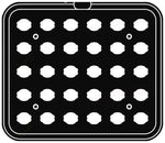30 IMPRONTE NOCE LISCE 40X34 H 18 MM - PIASTRA PER COOKMATIC 380X330 MM - PIASTRA-N - PAVONI ITALIA - PIASTRE E STAMPI