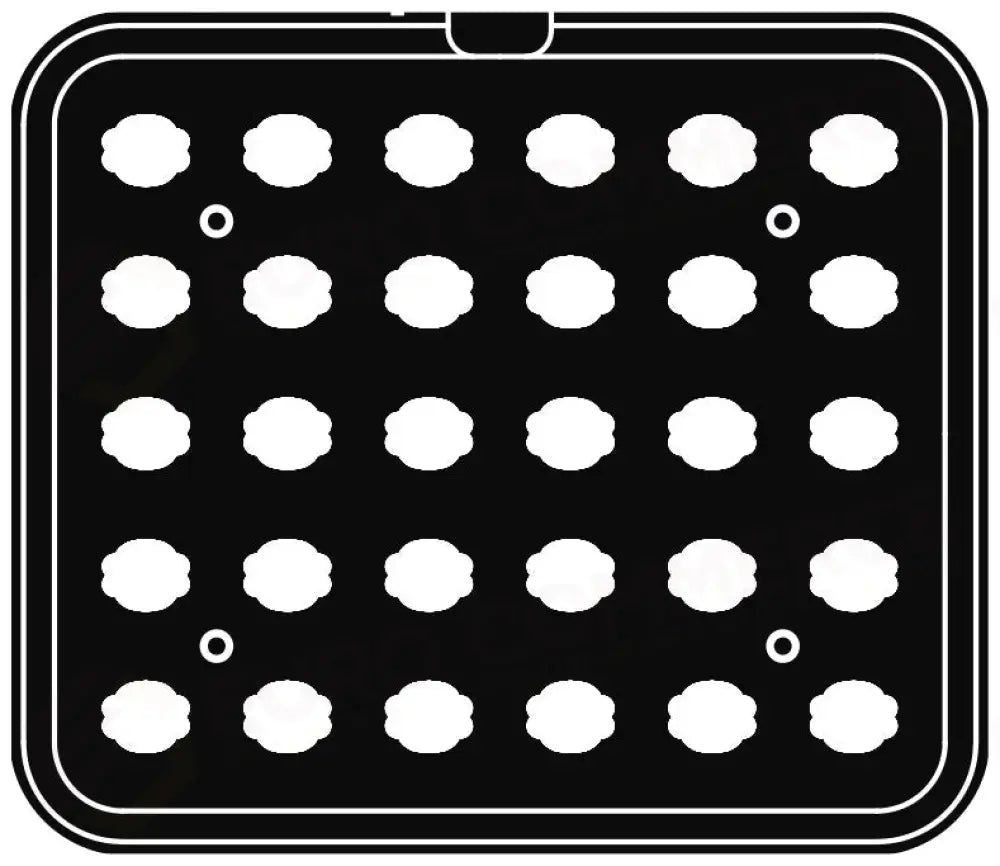 30 IMPRONTE NOCE LISCE 40X34 H 18 MM - PIASTRA PER COOKMATIC 380X330 MM - PIASTRA-N - PAVONI ITALIA - PIASTRE E STAMPI