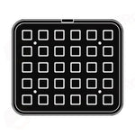 30 IMPRONTE QUADRATE 33X33/28X28 H 17 MM - PIASTRA PER COOKMATIC 380X330 MM - PIASTRA-10 - PAVONI ITALIA - PIASTRE