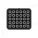 30 IMPRONTE QUADRATE 34X34/26X26 H 19 MM - PIASTRA PER COOKMATIC 380X330 MM - PIASTRA-P - PAVONI ITALIA - PIASTRE