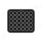 30 IMPRONTE QUADRATE 40X40/35X35 H 19 MM - PIASTRA PER COOKMATIC 380X330 MM - PIASTRA-3 - PAVONI ITALIA - PIASTRE