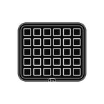 30 IMPRONTE QUADRATE 40X40/38X38 H 15 MM - PIASTRA PER COOKMATIC 380X330 MM - PIASTRA27 - PAVONI ITALIA - PIASTRE