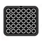30 IMPRONTE TONDE FESTONATE Ø 47/36 H 18 MM - PIASTRA PER COOKMATIC 380X330 MM - PIASTRA-B - PAVONI ITALIA - PIASTRE