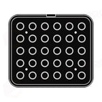 30 IMPRONTE TONDE Ø 33/28 H 20 MM - PIASTRA PER COOKMATIC 380X330 MM - PIASTRA-9 - PAVONI ITALIA - PIASTRE E STAMPI