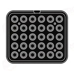30 IMPRONTE TONDE Ø 40/26 H 16 MM - PIASTRA PER COOKMATIC 380X330 MM - PIASTRA-D - PAVONI ITALIA - PIASTRE E STAMPI