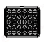 30 IMPRONTE TONDE Ø 40/26 H 18 MM - PIASTRA PER COOKMATIC 380X330 MM - PIASTRA-2 - PAVONI ITALIA - PIASTRE E STAMPI