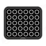 30 IMPRONTE TONDE Ø 41/36 H 15 MM - PIASTRA PER COOKMATIC 380X330 MM - PIASTRA52 - PAVONI ITALIA - PIASTRE E STAMPI