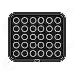 30 IMPRONTE TONDE Ø 42/35 H 18 MM - PIASTRA PER COOKMATIC 380X330 MM - PIASTRA46 - PAVONI ITALIA - PIASTRE E STAMPI