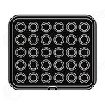 30 IMPRONTE TONDE Ø 43/31 H 17 MM - PIASTRA PER COOKMATIC 380X330 MM - PIASTRA42 - PAVONI ITALIA - PIASTRE E STAMPI