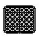 30 IMPRONTE TONDE Ø 48/41 H 20 MM - PIASTRA PER COOKMATIC 380X330 MM - PIASTRA26 - PAVONI ITALIA - PIASTRE E STAMPI