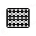 35 IMPRONTE RETTANGOLARI 52X29/44X21 H 16 MM - PIASTRA PER COOKMATIC 380X330 MM - PIASTRA-Q - PAVONI ITALIA - PIASTRE