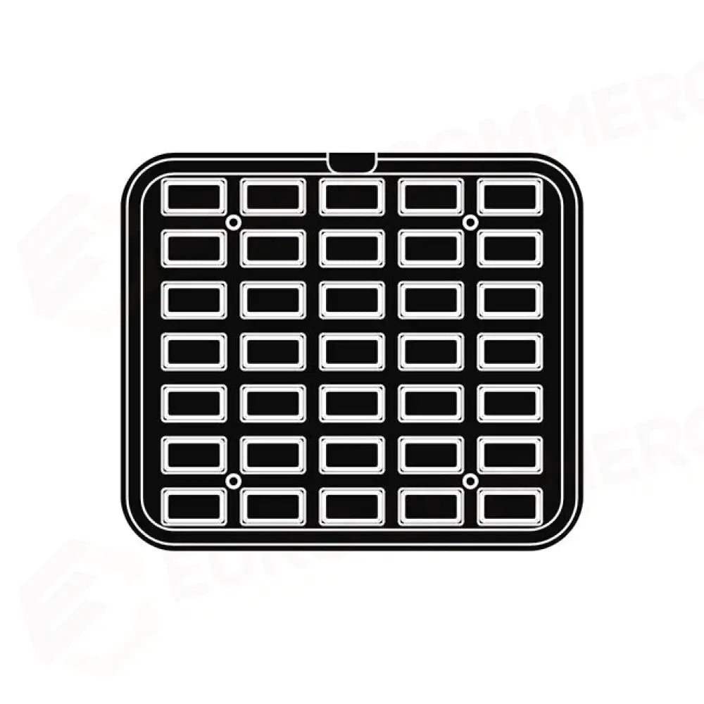 35 IMPRONTE RETTANGOLARI 52X29/44X21 H 16 MM - PIASTRA PER COOKMATIC 380X330 MM - PIASTRA-Q - PAVONI ITALIA - PIASTRE