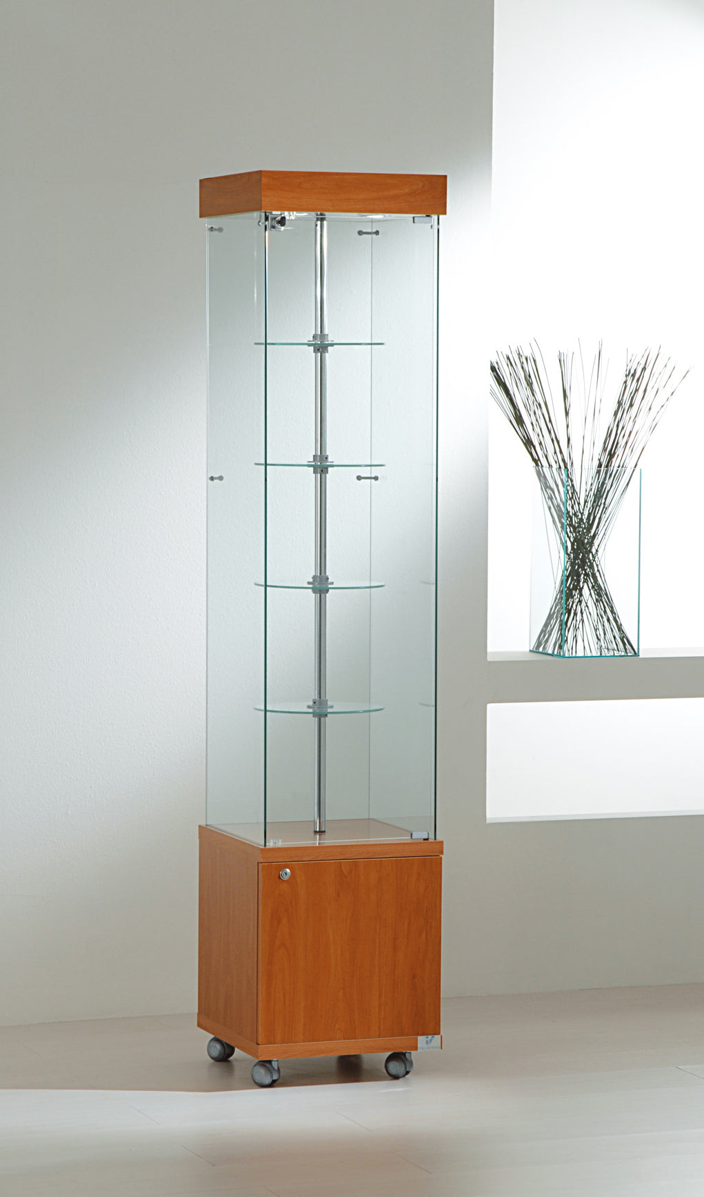 VETRINE GIREVOLI LAMINATO LIGHT 40X40X187 CM - 4/18GM - ITALVETRINE
