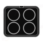 4 IMPRONTE TONDE Ø 129/115 H 21 MM - PIASTRA PER COOKMATIC 380X330 MM - PIASTRA-S - PAVONI ITALIA - PIASTRE E STAMPI