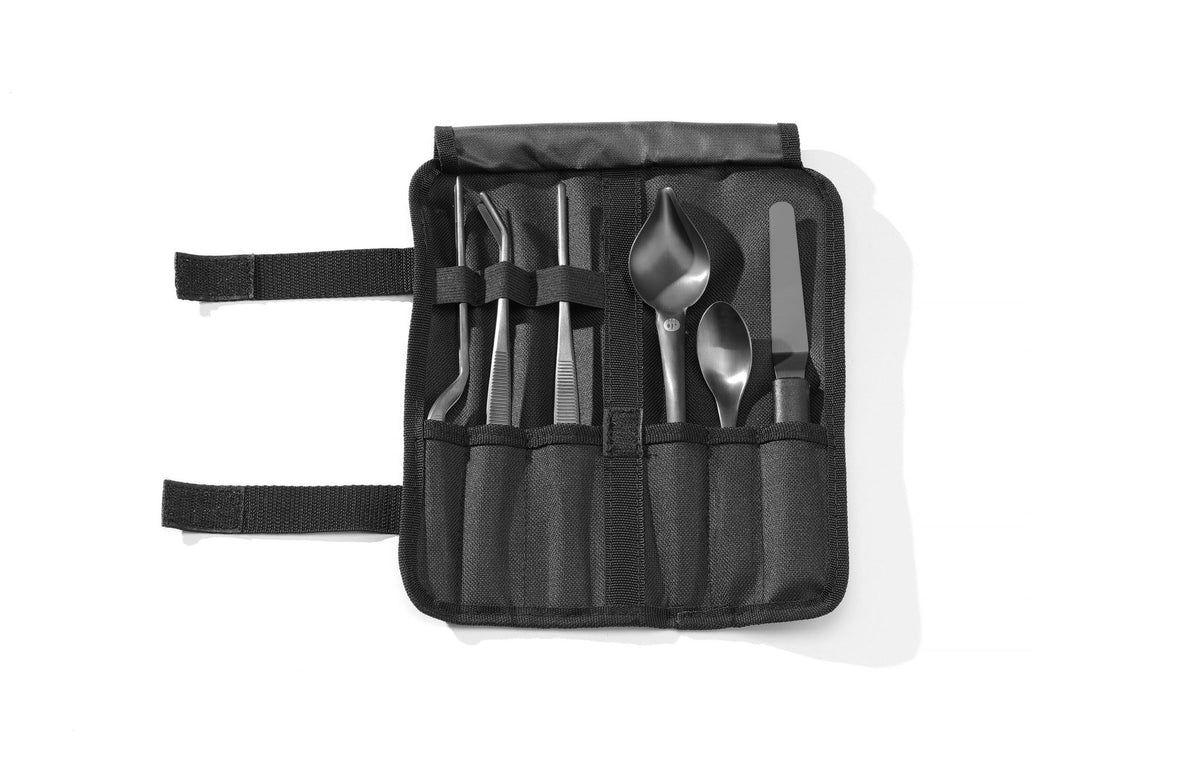 SET PLACCATURA DA CHEF, 6 PEZZI, NERO, HENDI, 255X25X(H)100MM - 400074