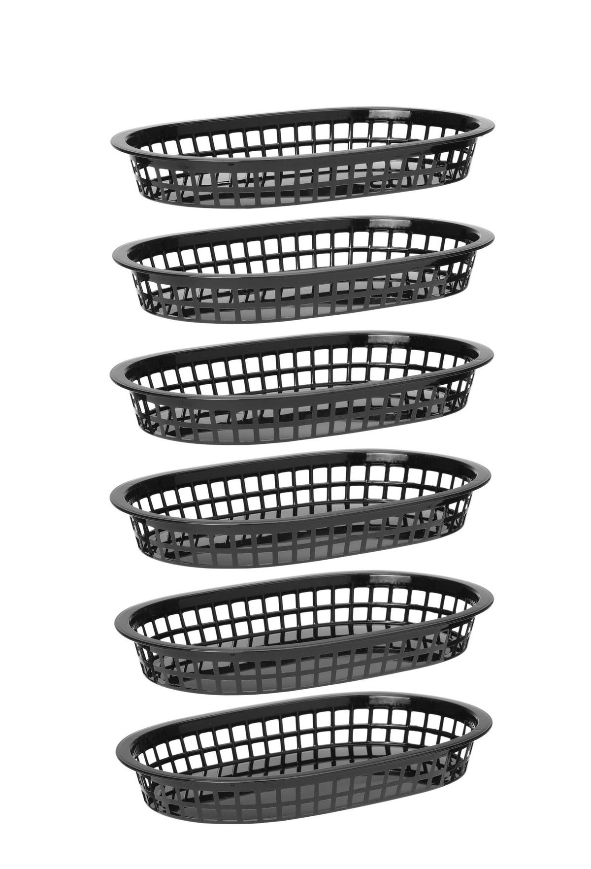 CESTINI DA SERVIZIO STILE FAST FOOD., HENDI, NERO, 6 PEZZI, 275X175X(H)38MM - 426890