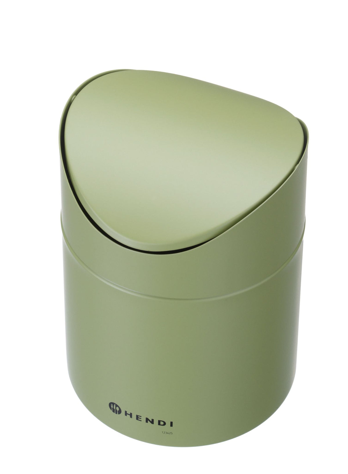 CESTINO PER RIFIUTI DA TAVOLO CON COPERCHIO OSCILLANTE, HENDI, 1,2L, BEIGE, Ø120X(H)165MM - 440797