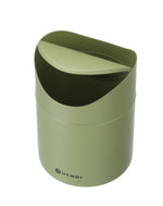 CESTINO PER RIFIUTI DA TAVOLO CON COPERCHIO OSCILLANTE, HENDI, 1,2L, BEIGE, Ø120X(H)165MM - 440797