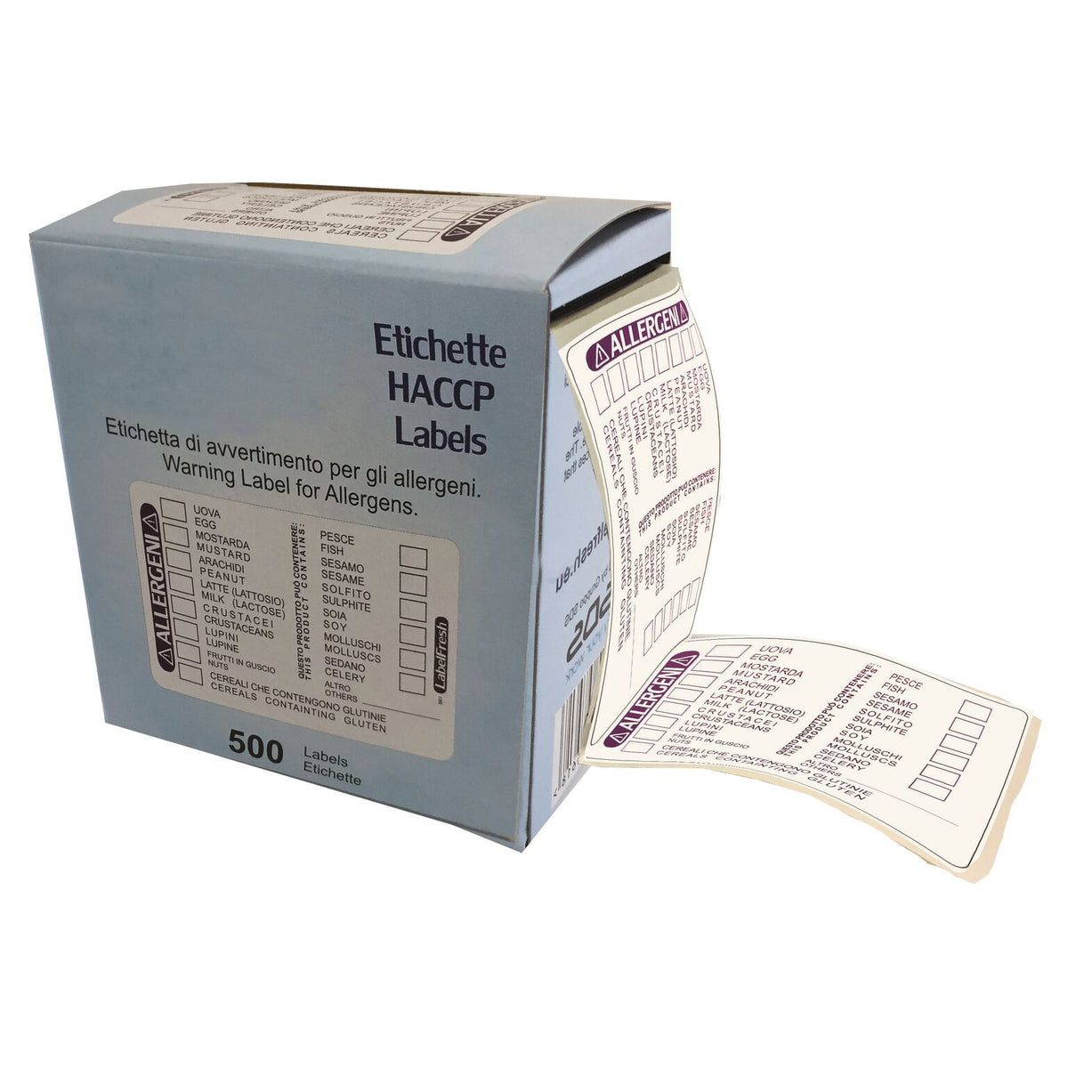 ETICHETTE 14 ALLERGENI - STOCCAGGIO, TRASPORTO, PULIZIA - PADERNO