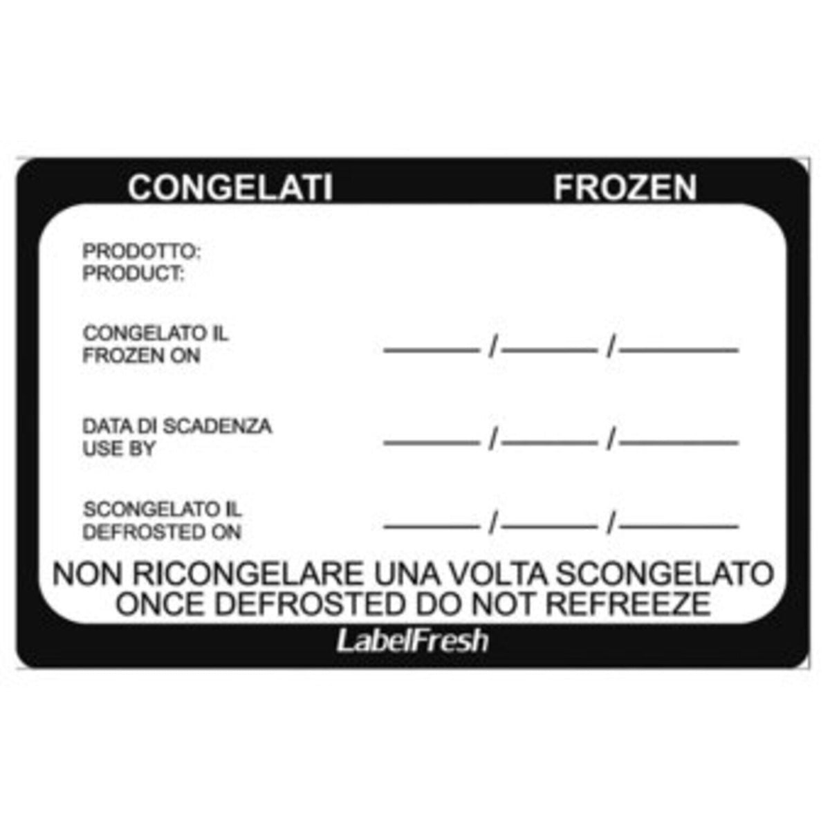 ETICHETTE SURGELATI - ARTICOLI CUCINA E PASTICCERIA - PADERNO