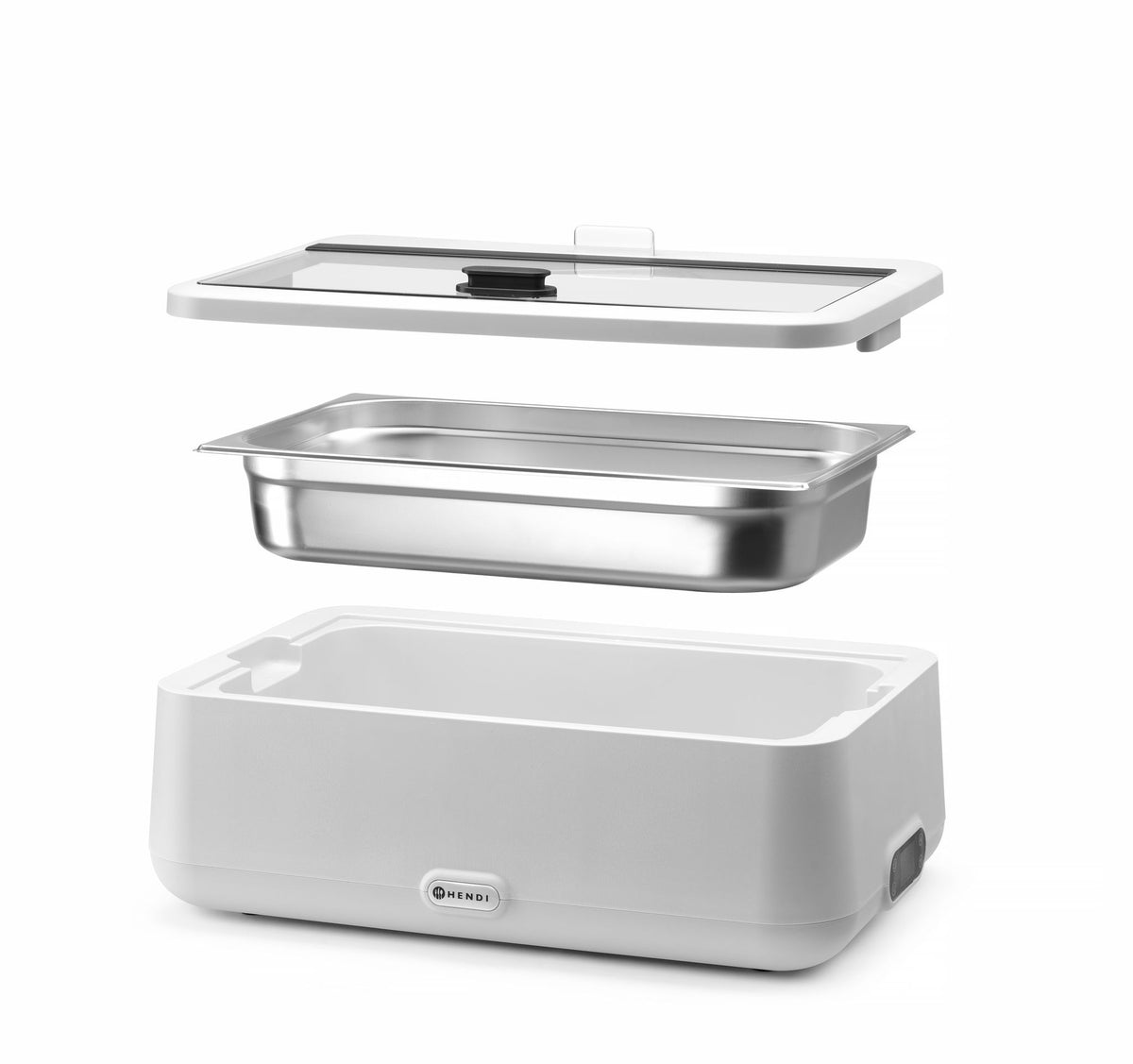 CHAFING DISH UNIQ, HENDI, DESIGNED BY ROBERT BRONWASSER, NERO, 220-240V/700W, 607X402X(H)245MM - 470411