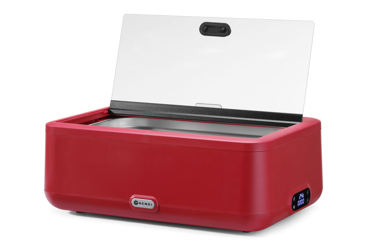 CHAFING DISH UNIQ, HENDI, DESIGNED BY ROBERT BRONWASSER, ROSSO, 220-240V/700W, 607X402X(H)245MM - 470459