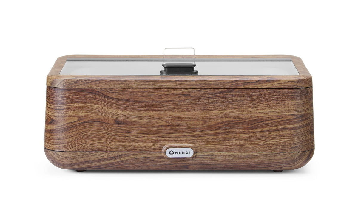 CHAFING DISH UNIQ, HENDI, DESIGNED BY ROBERT BRONWASSER, GN 1/1, LEGNA, 230V/700W, 607X402X(H)245MM - 470466