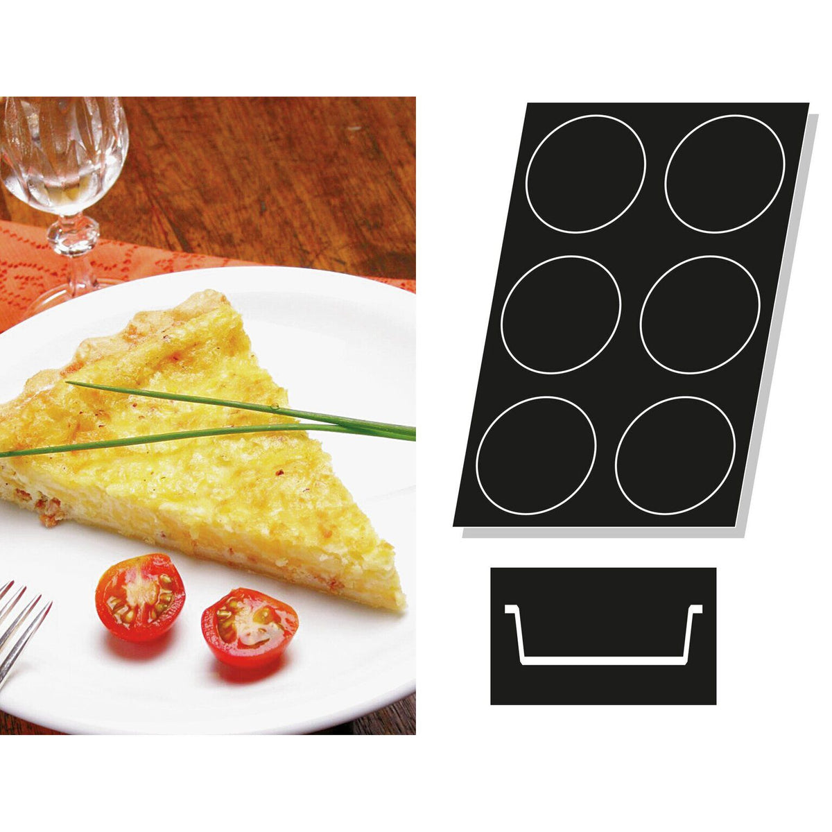 STAMPO FLEXIPAN MULTIPLO QUICHES - ARTICOLI CUCINA E PASTICCERIA - PADERNO