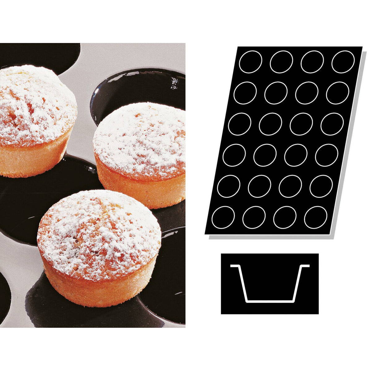 STAMPO FLEXIPAN MULTIPLO MUFFINS - ARTICOLI CUCINA E PASTICCERIA - PADERNO