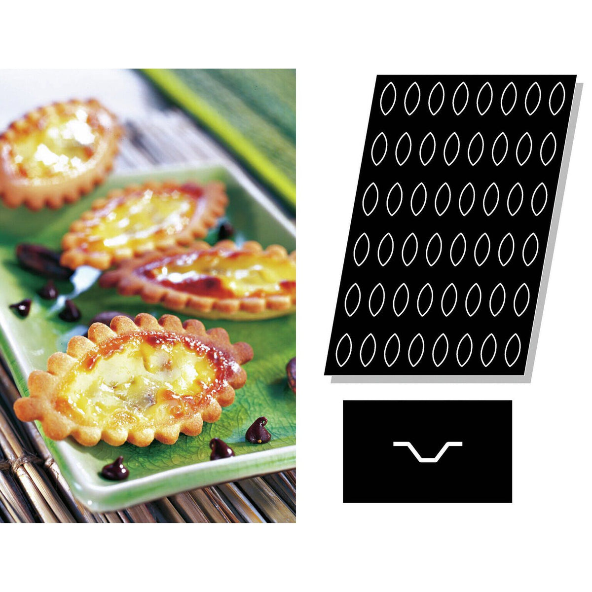 STAMPO FLEXIPAN MULTIPLO TARTELETTE OVALI - ARTICOLI CUCINA E PASTICCERIA - PADERNO