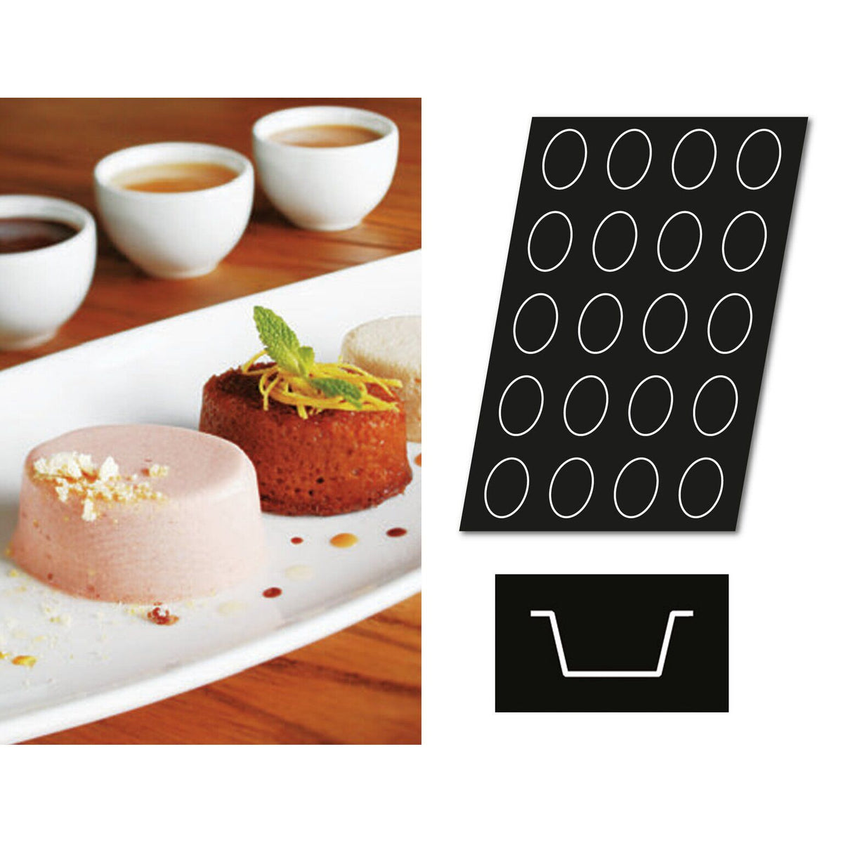 STAMPO FLEXIPAN MULTIPLO OVALI - ARTICOLI CUCINA E PASTICCERIA - PADERNO
